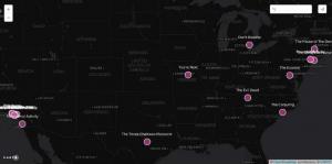 Interaktivna mapa prikazuje kuće iz stvarnog života iz 24 legendarna horor filma
